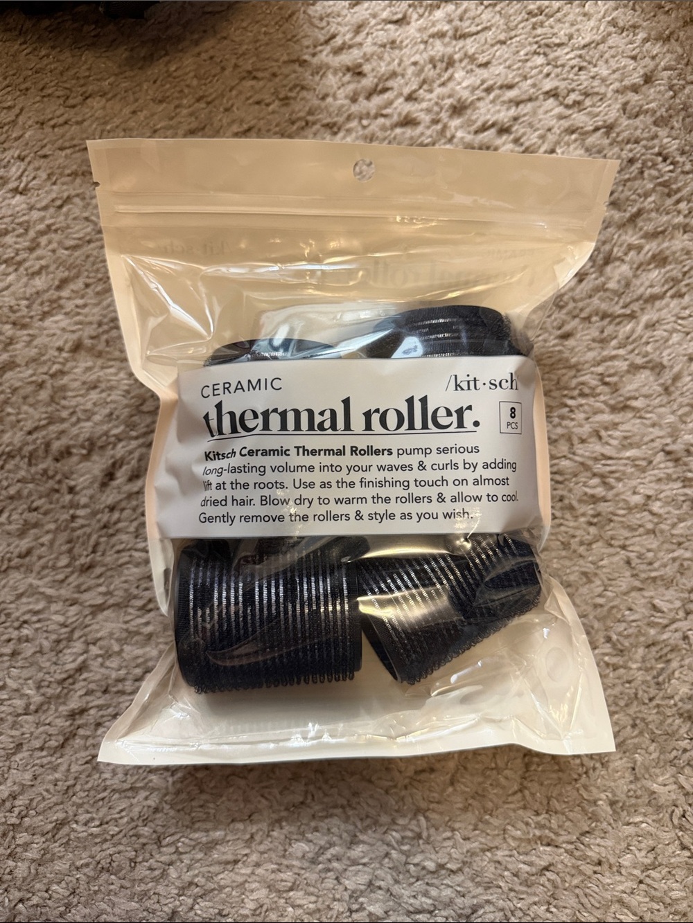 Kitsch Black Ceramic Thermal Rollers Pack